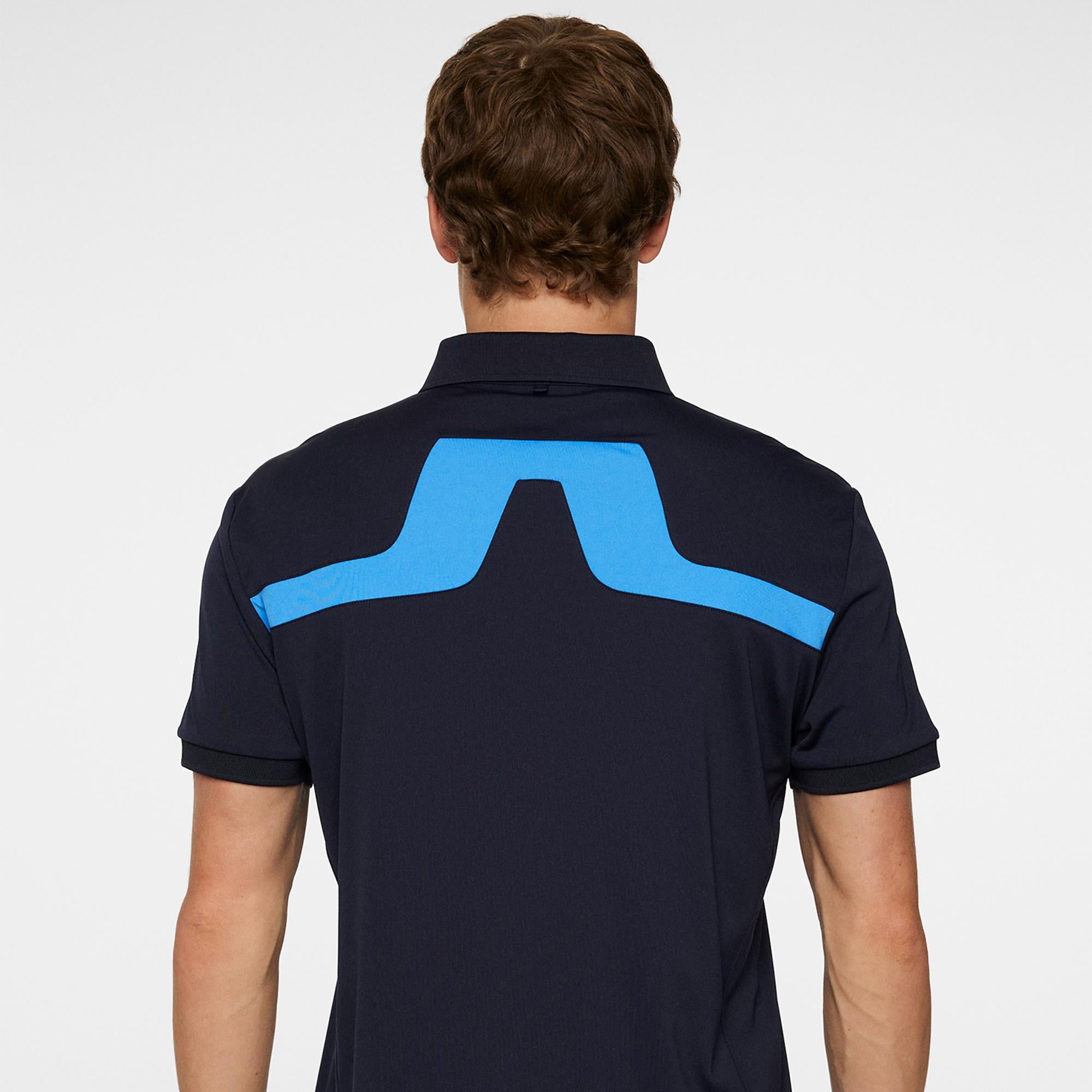 J Lindeberg KV Mens Golf Polo Shirt Sonic Blue